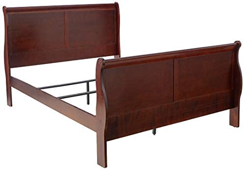 Cherry Wood Sleigh Bed California King J47314
