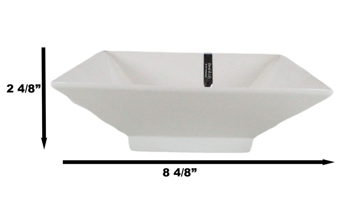 Porcelain Square Bowls 35oz Dishwasher And Microwave Safe Y571242