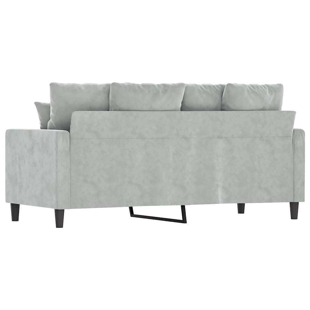 Light Gray Velvet 2-Seater Loveseat Sofa Z8527