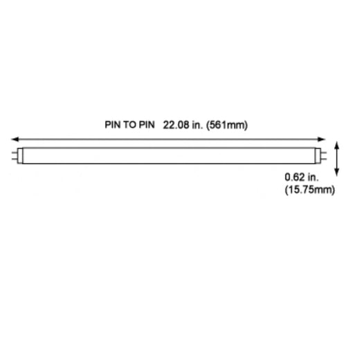 14W 4100K Cool White T5 Fluorescent Bulb 24 Inch G5 Bipin Base Pack of 40 C49834