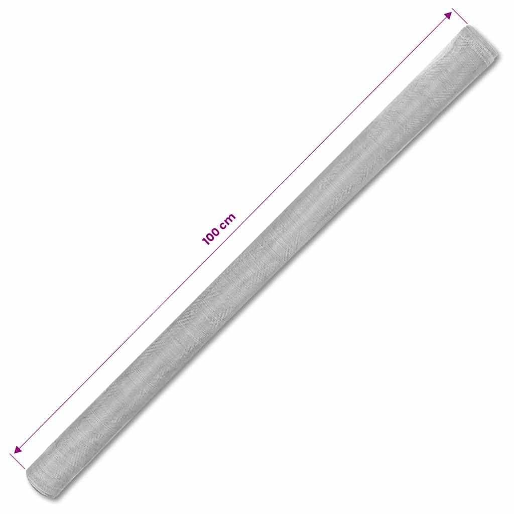 Aluminum Mesh Screen 39.4x196.9 Inches Silver M796586