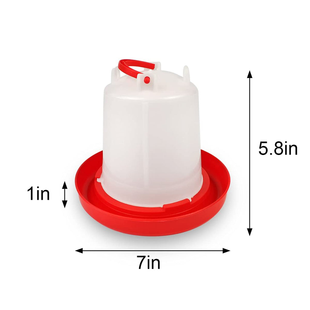 4 Pack 1 L Plastic Poultry Waterer V155