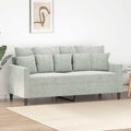 Light Gray Velvet 2-Seater Loveseat Sofa Z8527