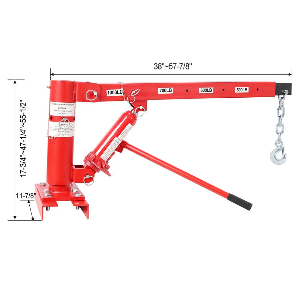 1000 lb Hydraulic Pickup Truck Crane Hoist T770