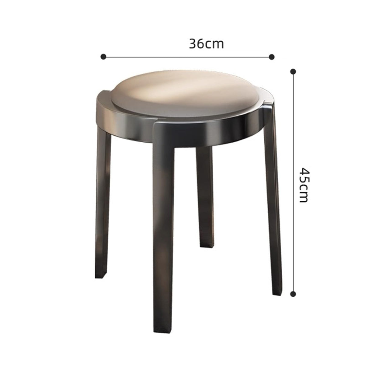 Round Stackable Stainless Steel Stools A50909