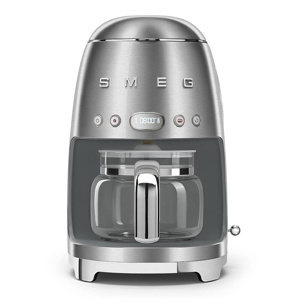 Drip Coffee Machine with Reusable Filter, Digital Display, 1.4 Litre Tank, Stainless Steel E166596