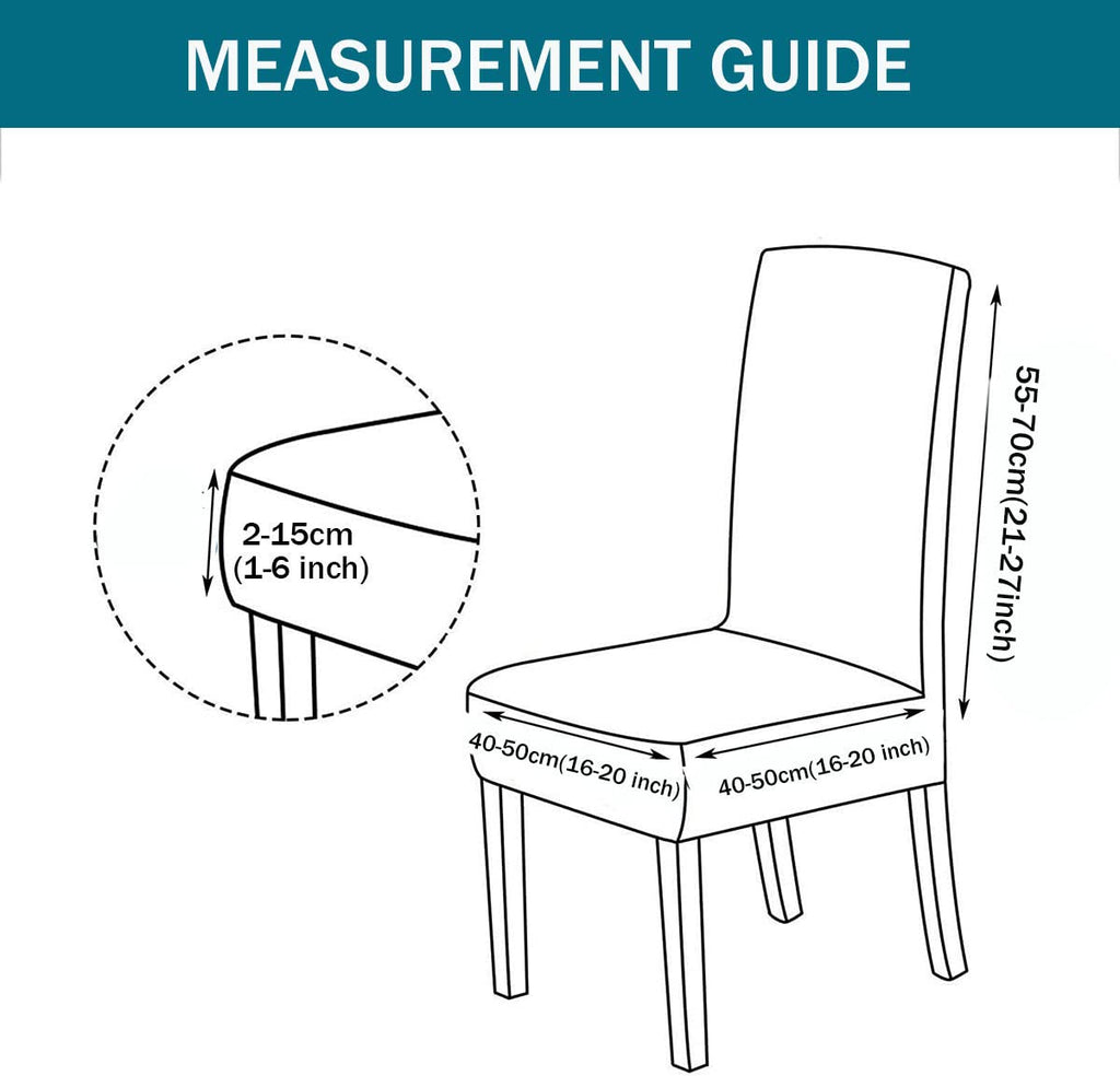 Pu Leather Waterproof Oilproof Stretch Dining Chair Covers 2 PCS L55645