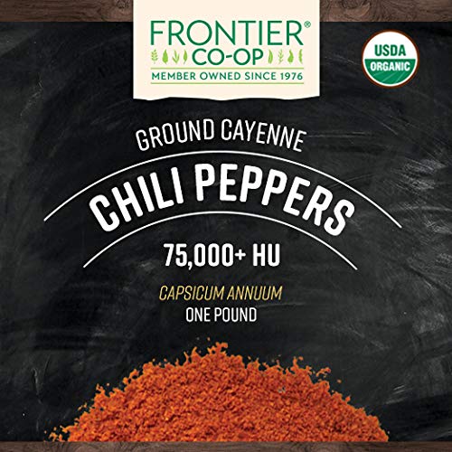 Organic Ground Cayenne Chili Peppers 16 Ounce N152246