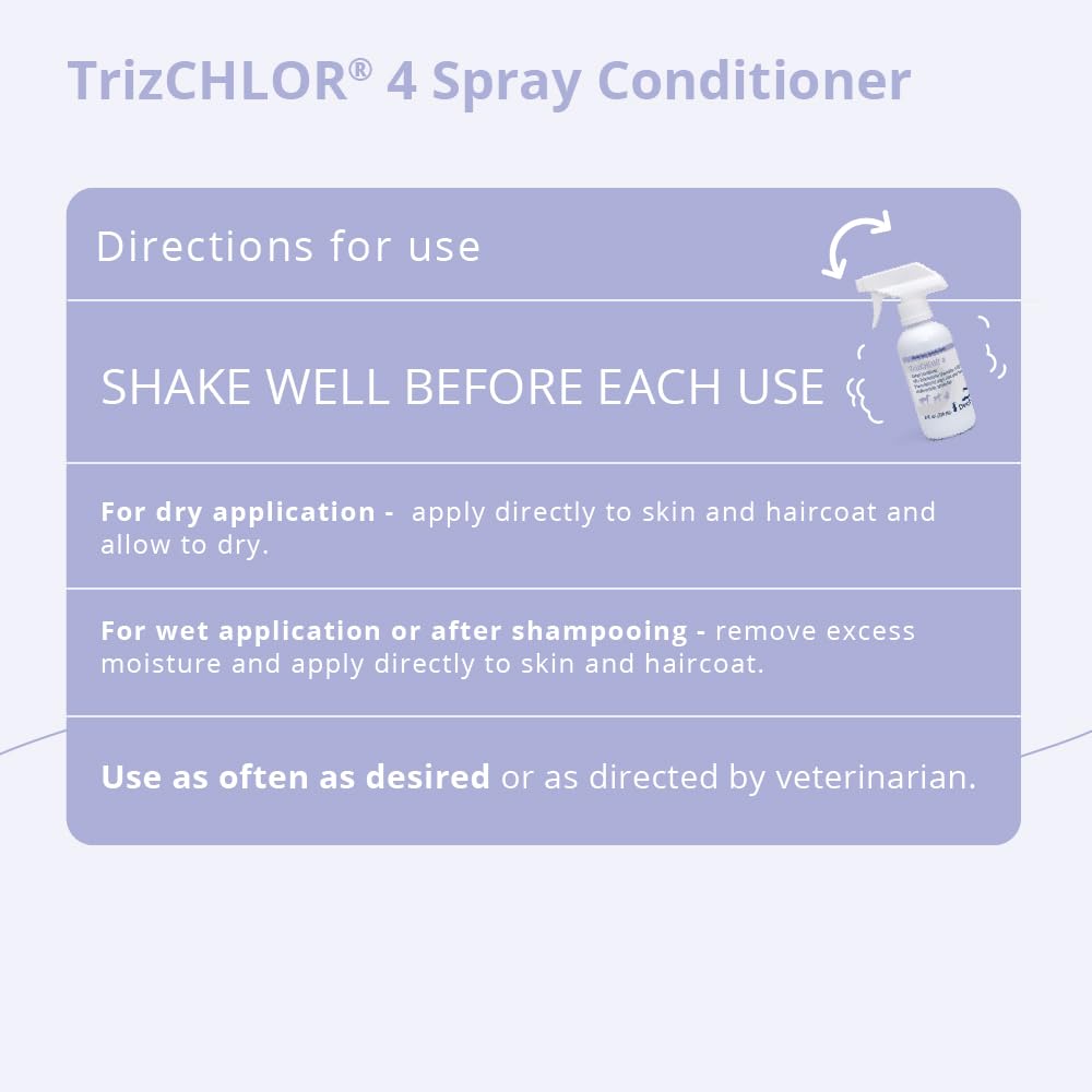 8 oz Spray Conditioner for Dogs, Cats and Horses W15648