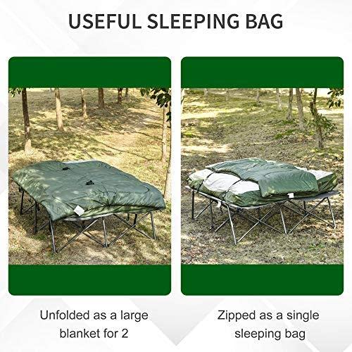 Folding Camping Cot with Pillows I2346
