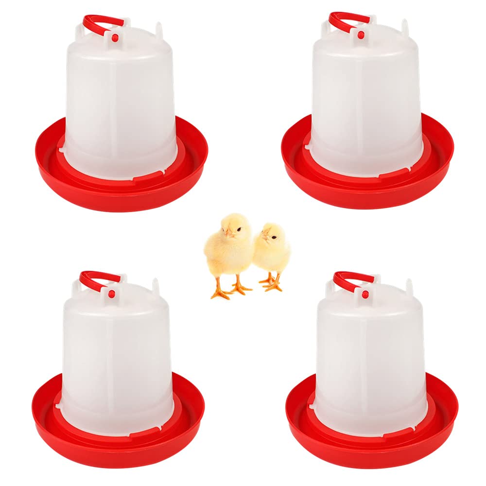 4 Pack 1 L Plastic Poultry Waterer V155