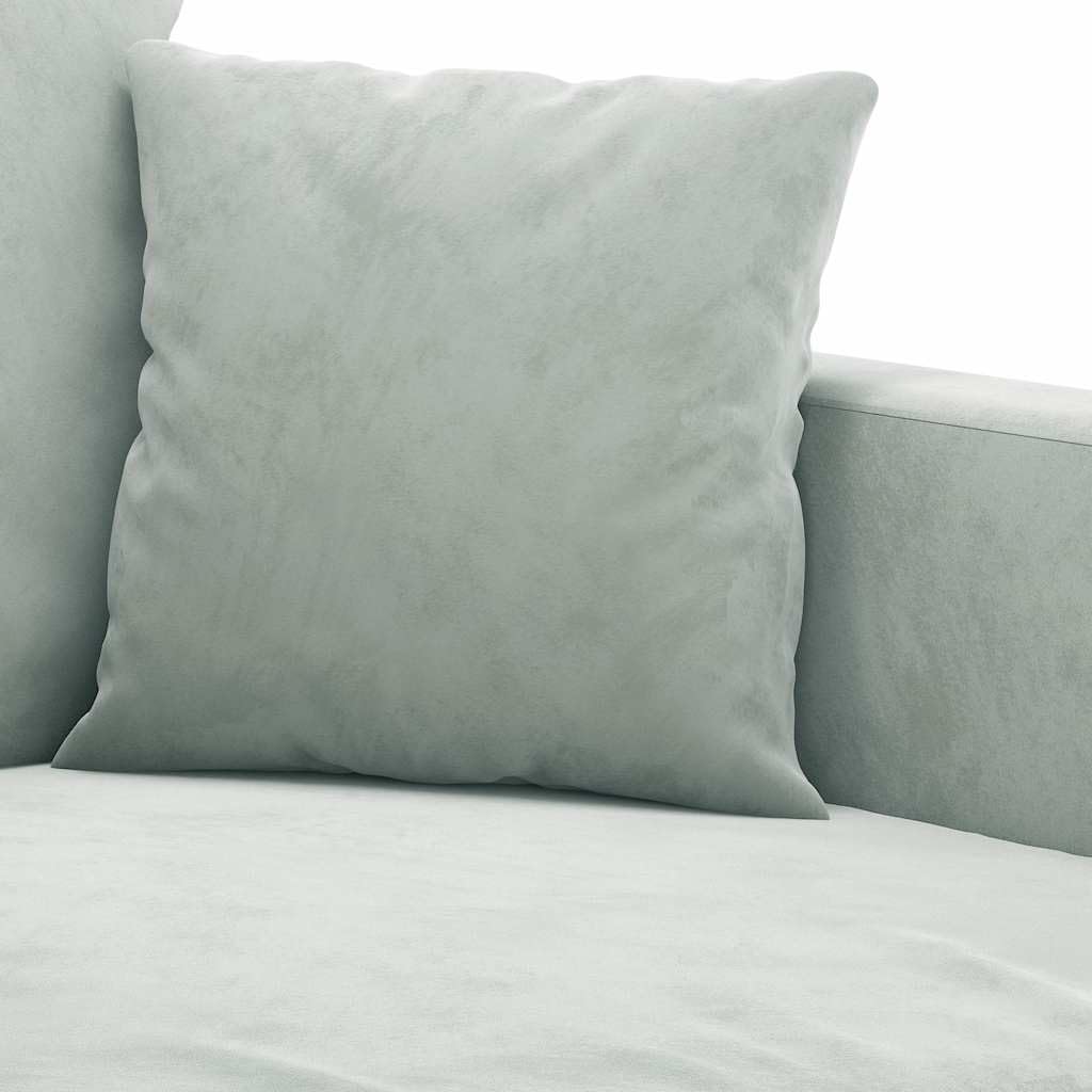 Light Gray Velvet 2-Seater Loveseat Sofa Z8527