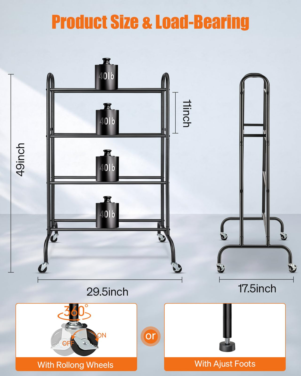 3D Printer Filament Storage Rack with Wheels A131984
