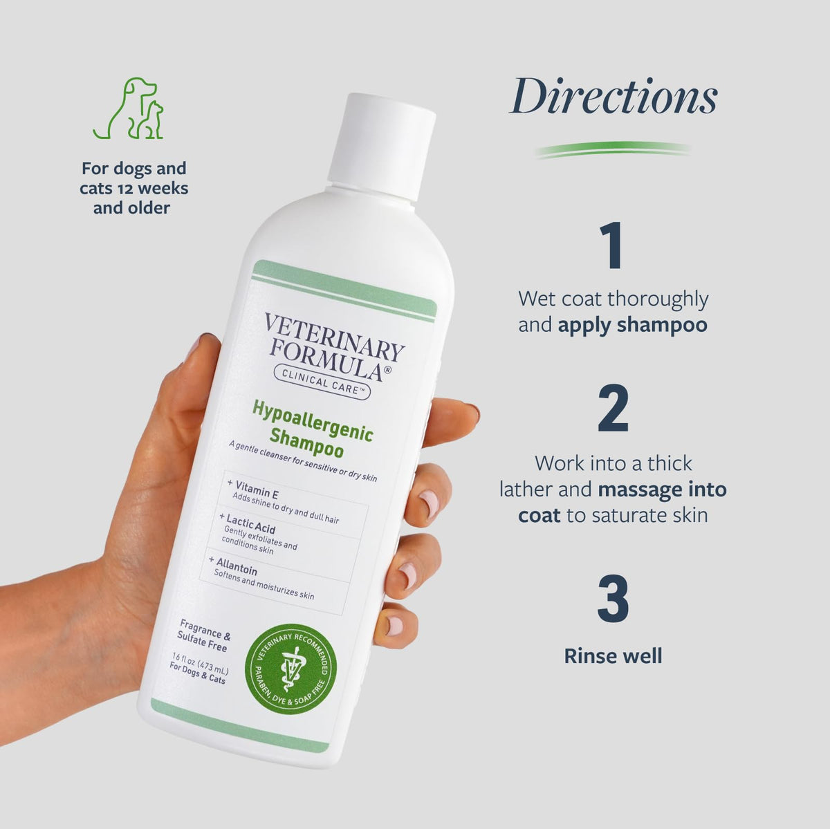 Hypoallergenic Shampoo, 16 oz F719929