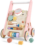 Pink Wooden Baby Walker W27336