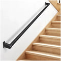 Black Aluminum 1.5" Pipe Stair Handrail 5ft H972758