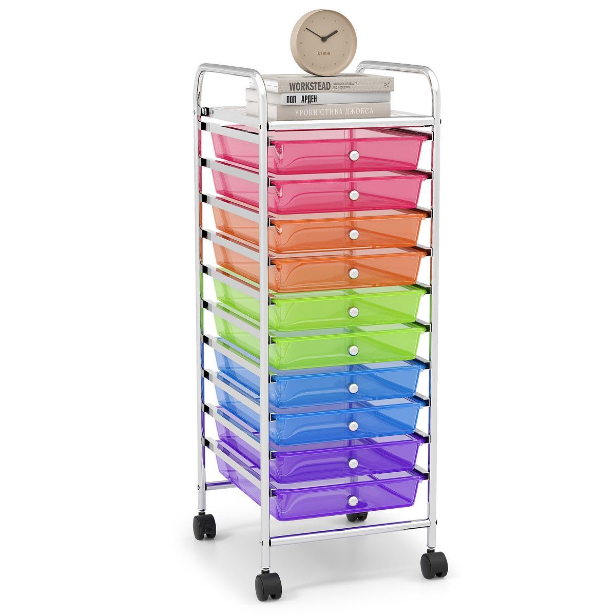 10 Drawer Rolling Storage Cart D5289