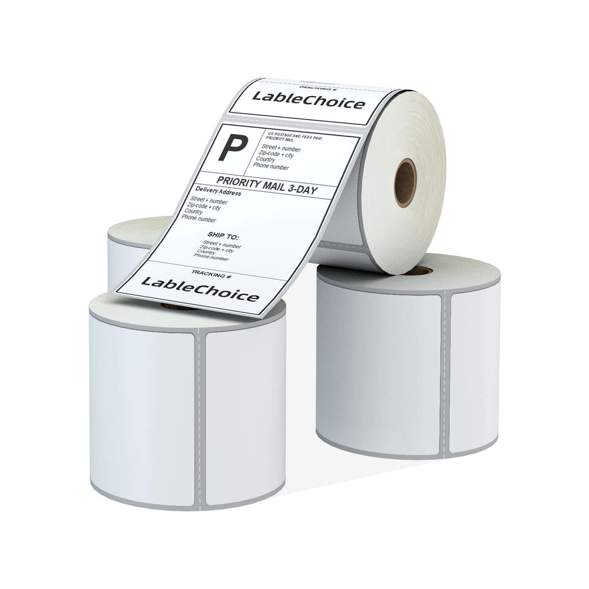 4 Rolls 450 Labels 4x6 Direct Thermal Shipping Labels 1" Core Permanent Adhesive M73666