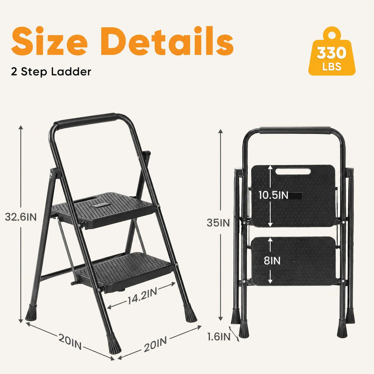 Two Step Ladder with Safety Lock F822