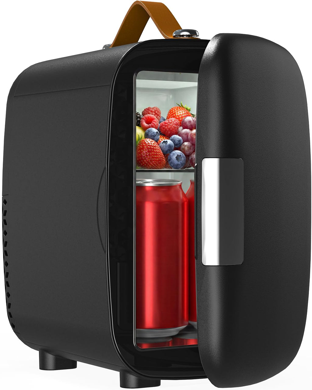 Portable Mini Fridge 4L 6 Can Black C660