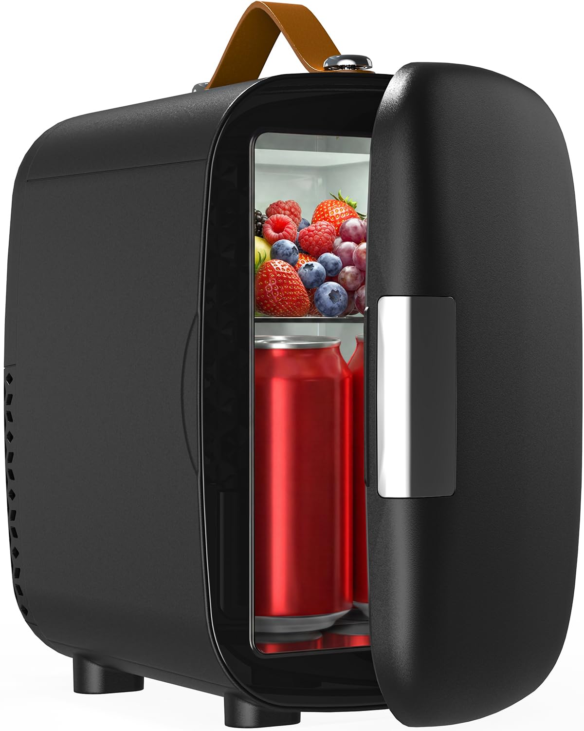 Portable Mini Fridge 4L 6 Can Black C660