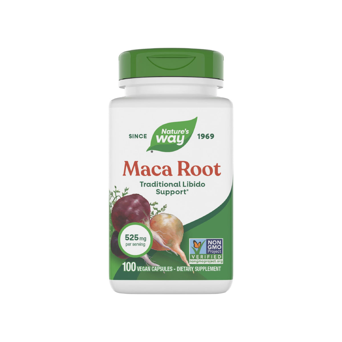 Maca Root Capsules Vegan 100 ct N4168