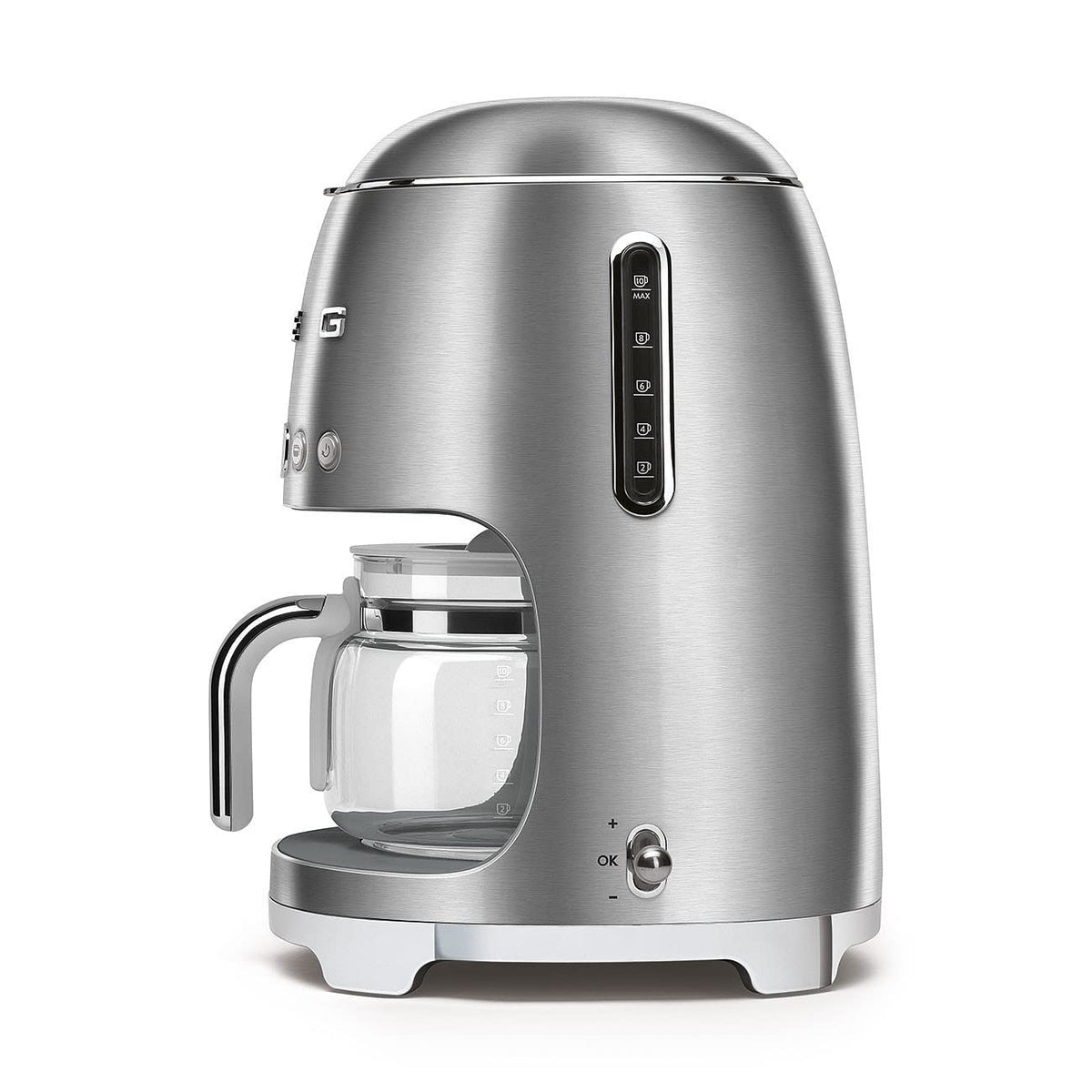 Drip Coffee Machine with Reusable Filter, Digital Display, 1.4 Litre Tank, Stainless Steel E166596