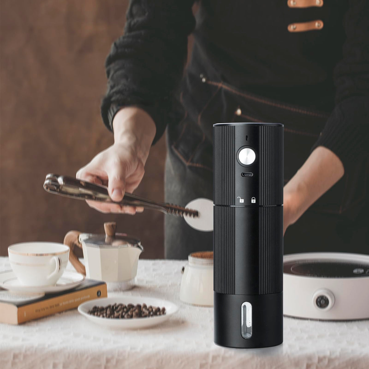 Portable Cordless Conical Burr Coffee Grinder with 45 Adjustable Settings Y39782