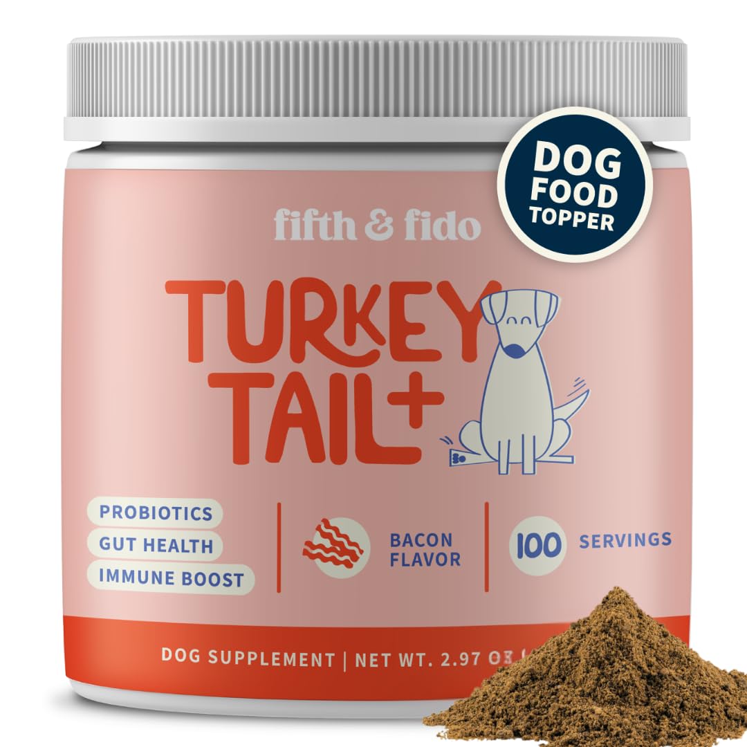 Turkey Tail Mushroom for Dogs Bacon Powder Probiotic T3781