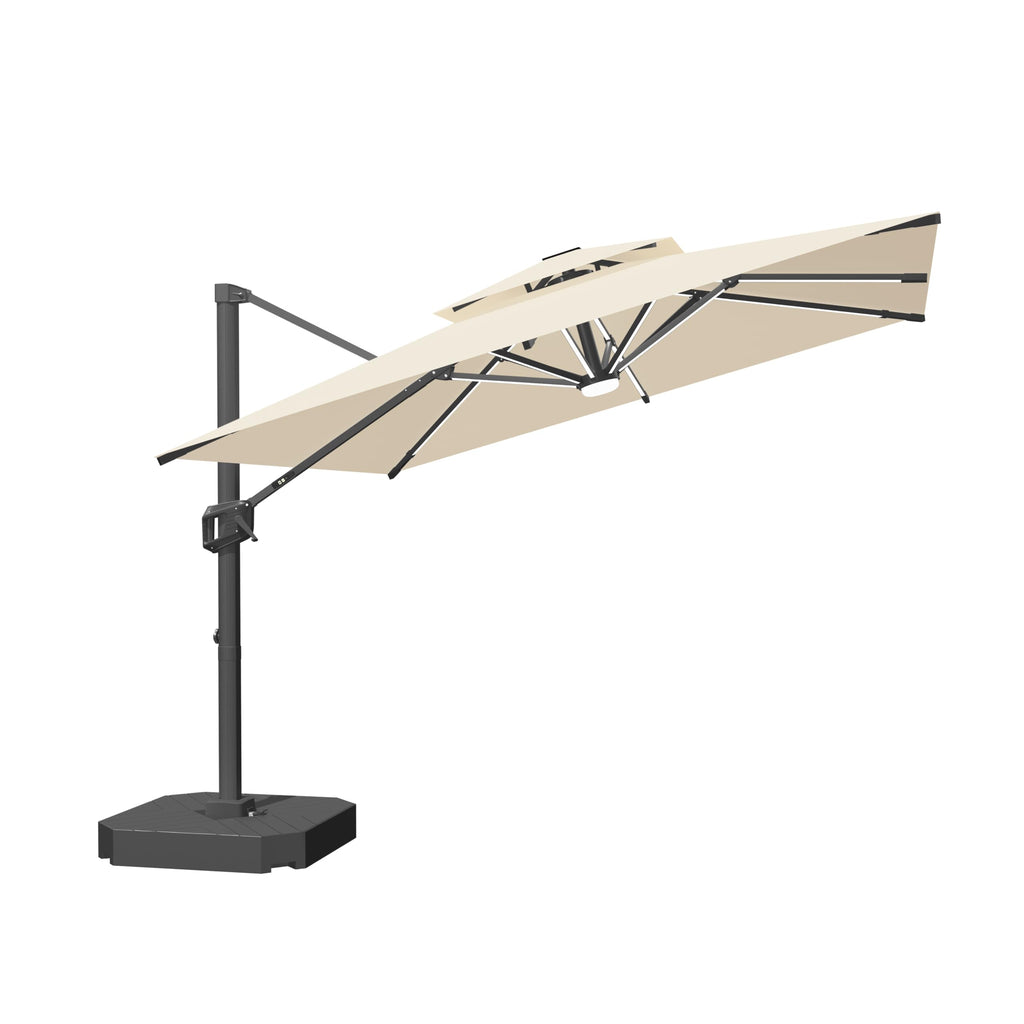 10' X 10' Cantilever Umbrella with LED Lights E45521
