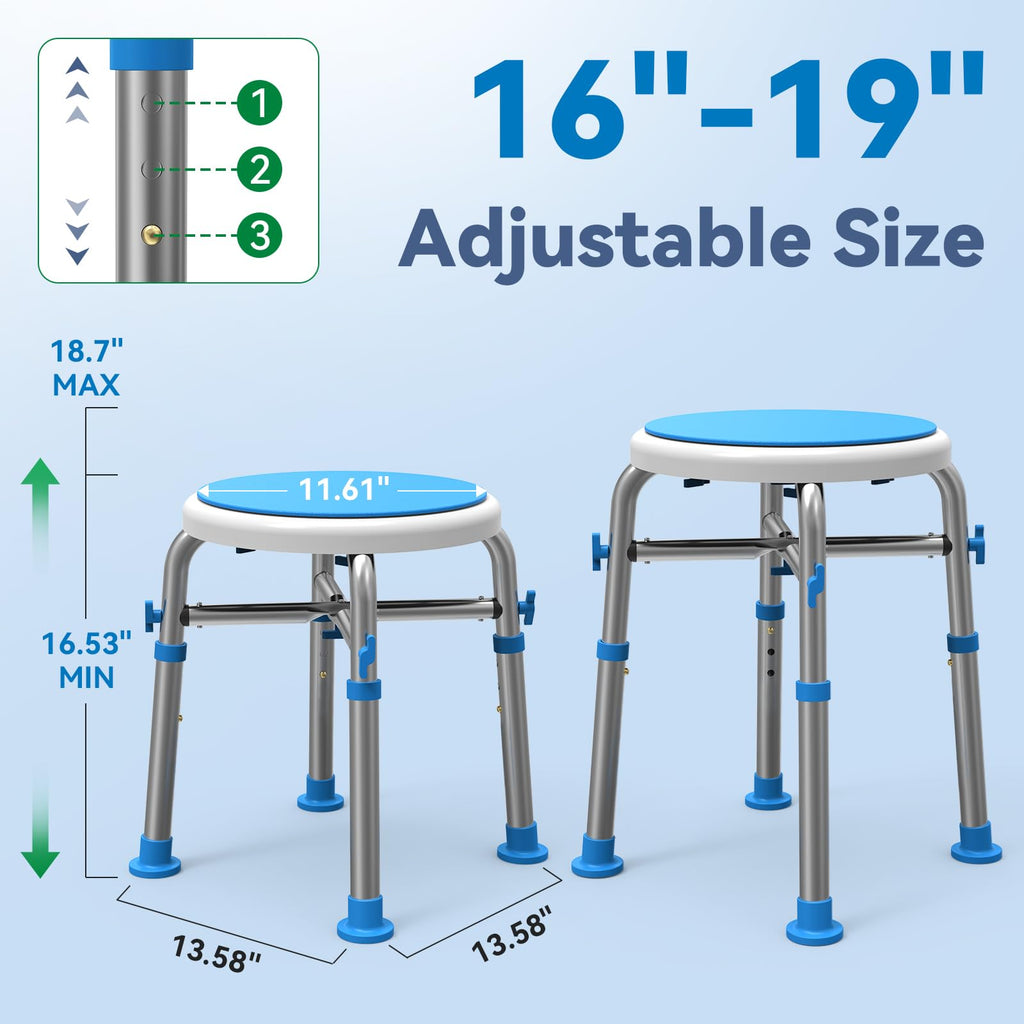Swivel Shower Chair with Reinforced Crossing Bar J54613