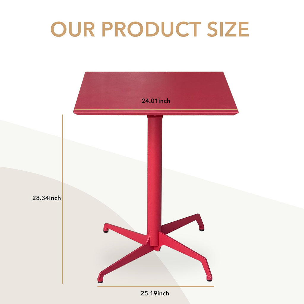Square Folding Table, Indoor & Outdoor Iron Table T1471