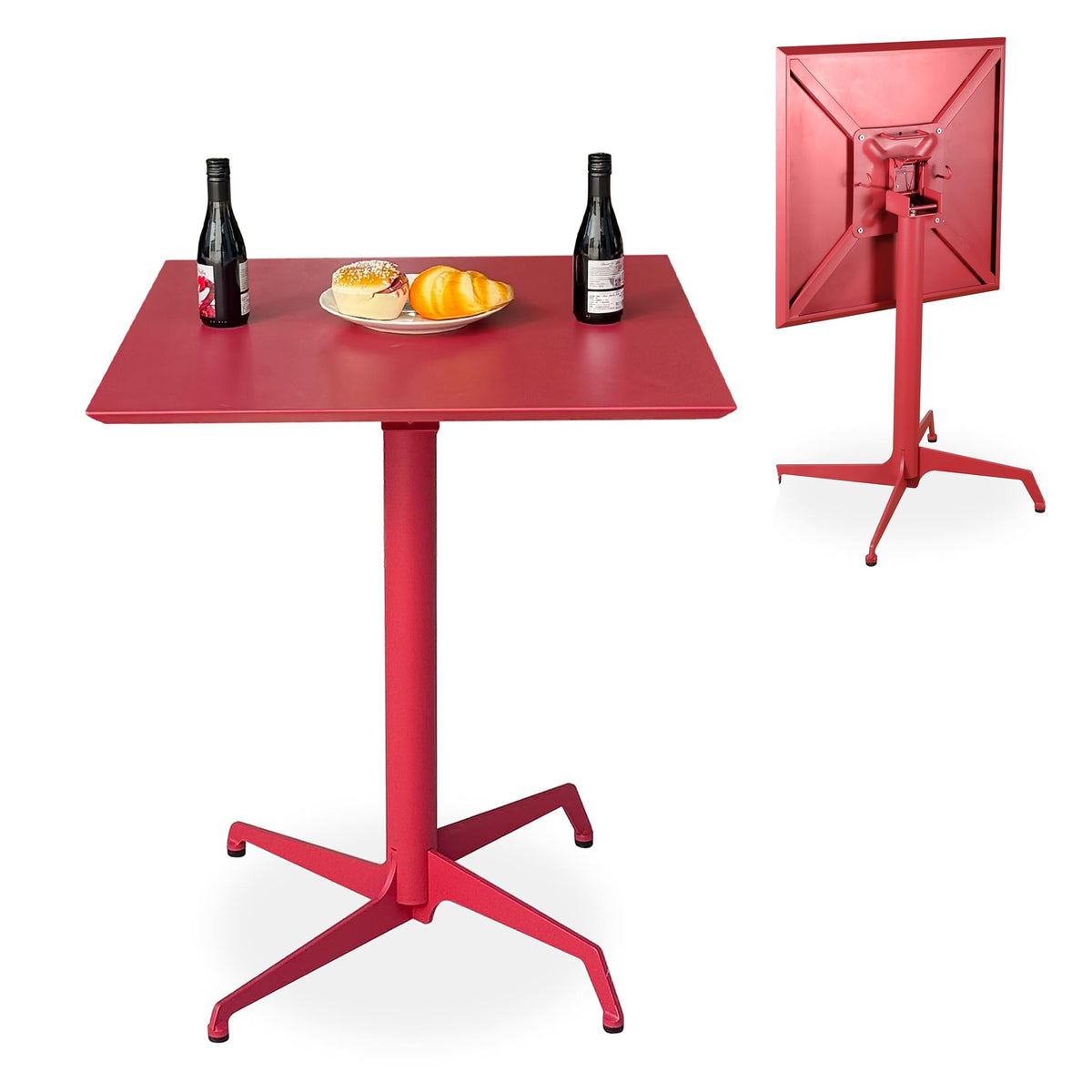 Square Folding Table, Indoor & Outdoor Iron Table T1471