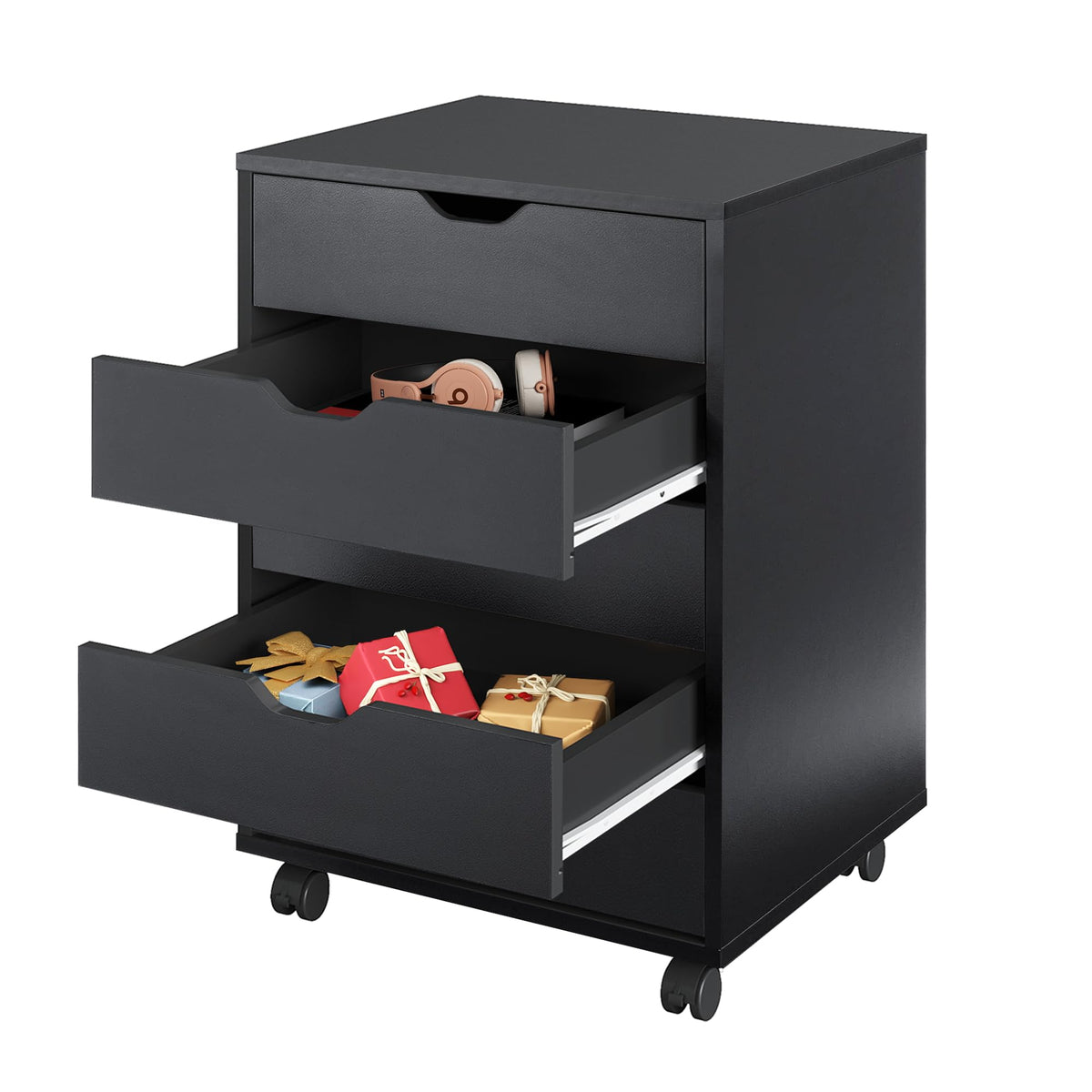 5 Drawer Black Filing Cabinet L86761