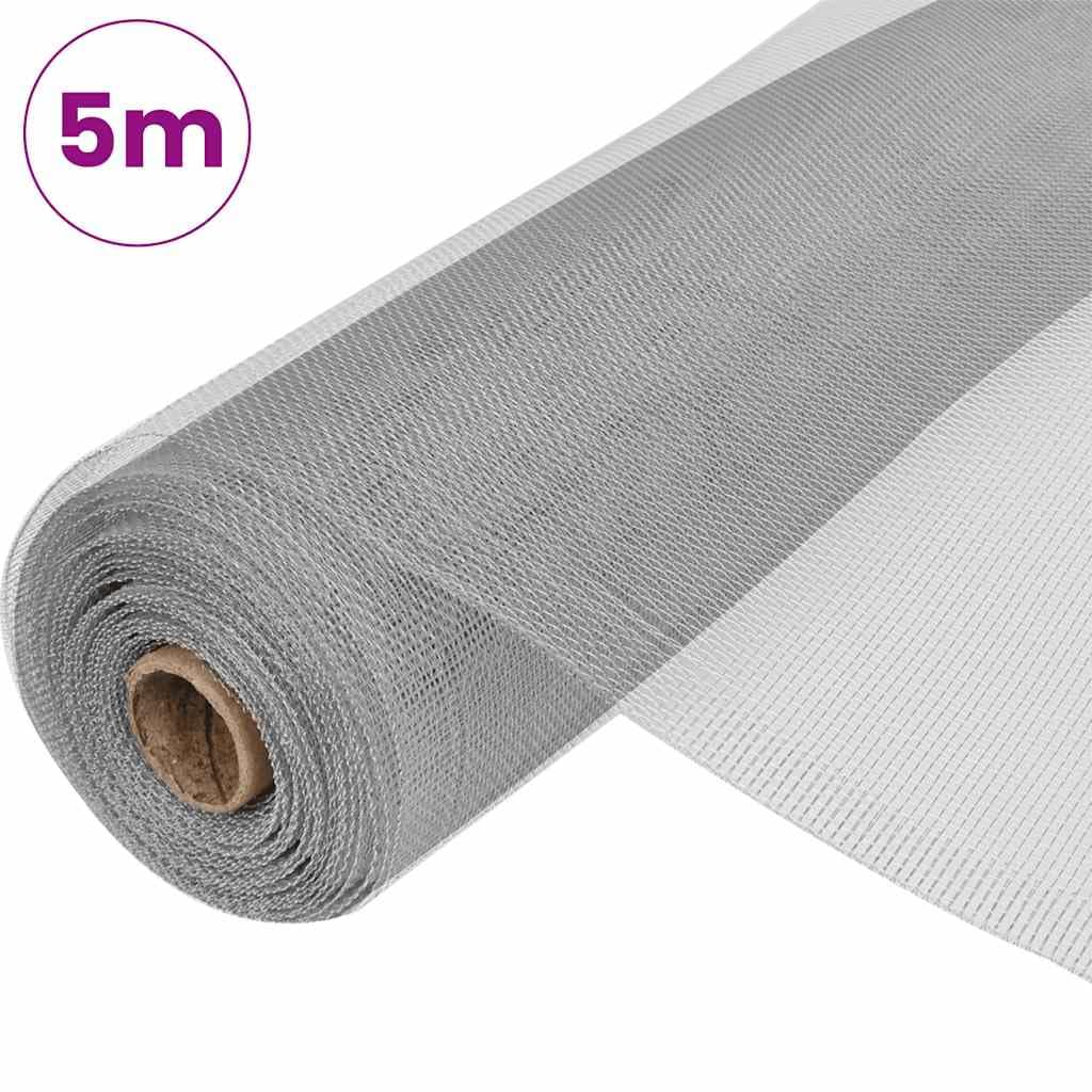 Aluminum Mesh Screen 39.4x196.9 Inches Silver M796586