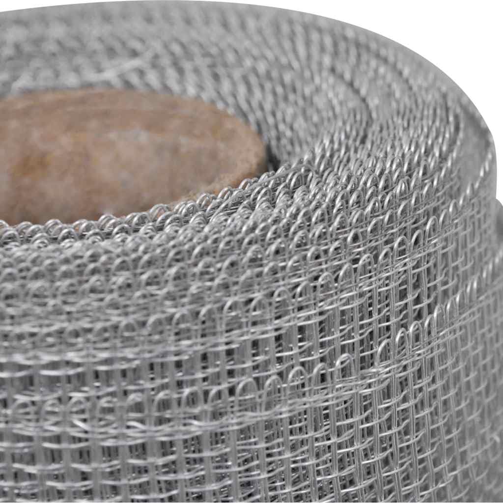 Aluminum Mesh Screen 39.4x196.9 Inches Silver M796586