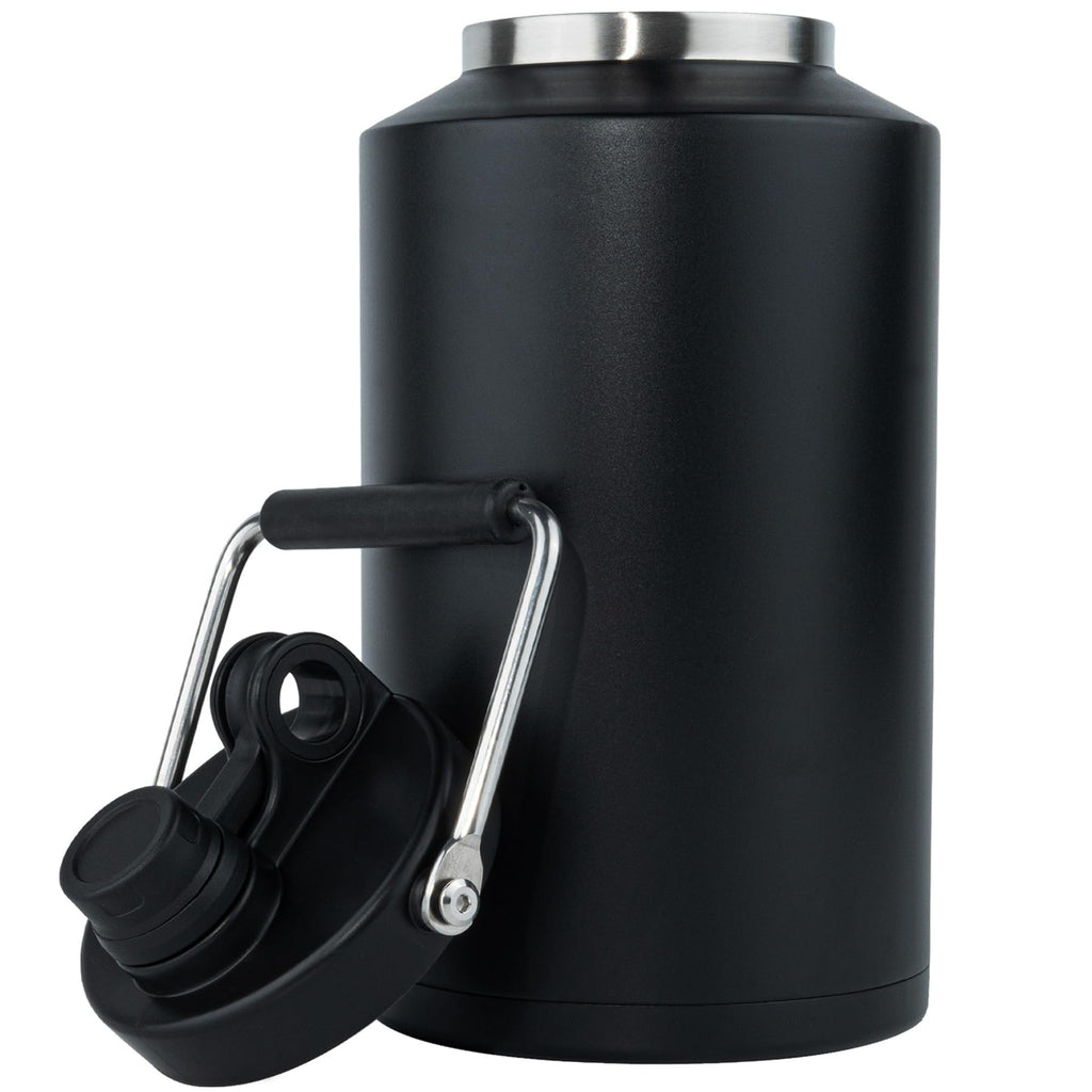 One Gallon 128oz Stainless Steel Insulated Water Bottle with Handle, Black E605969