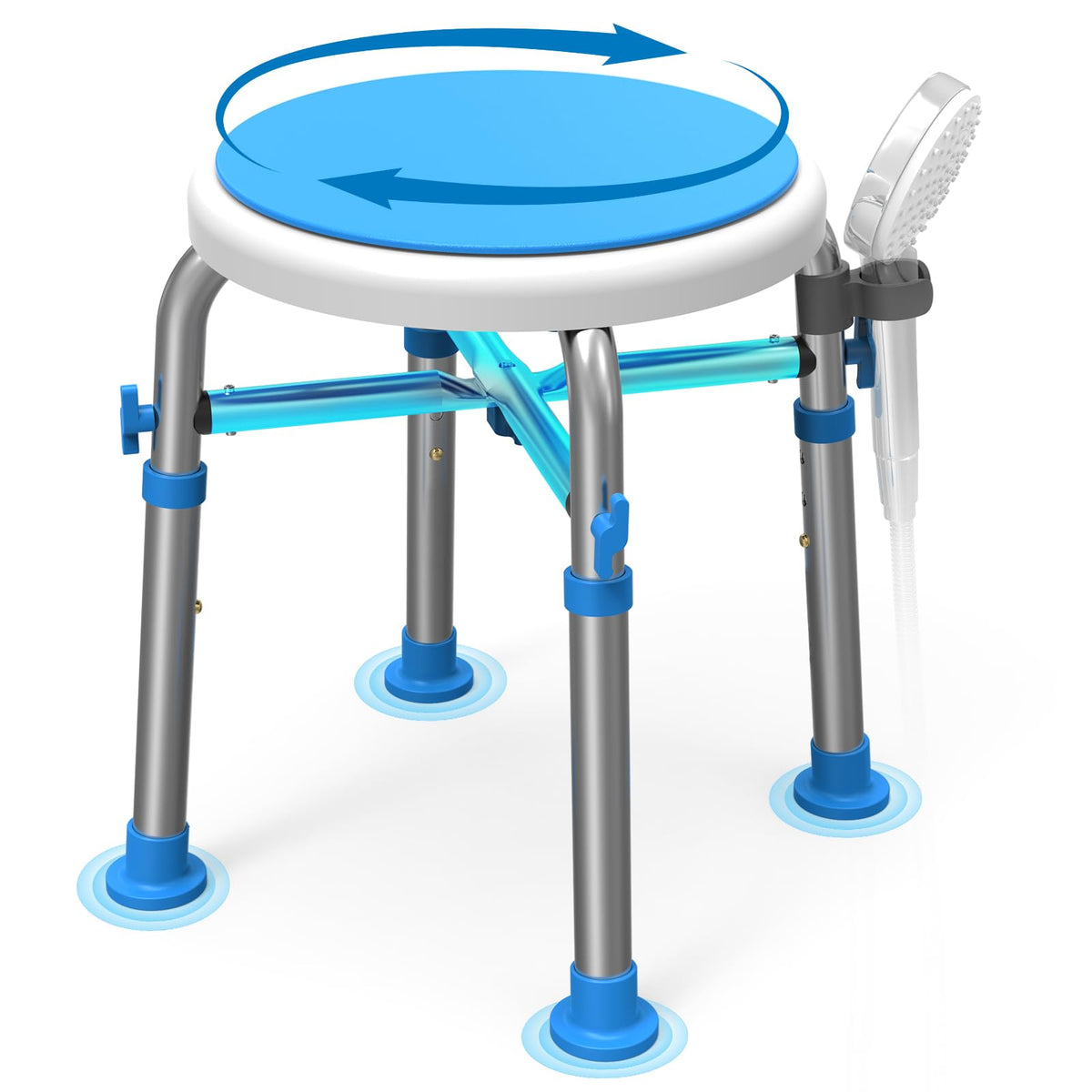 Swivel Shower Chair with Reinforced Crossing Bar J54613