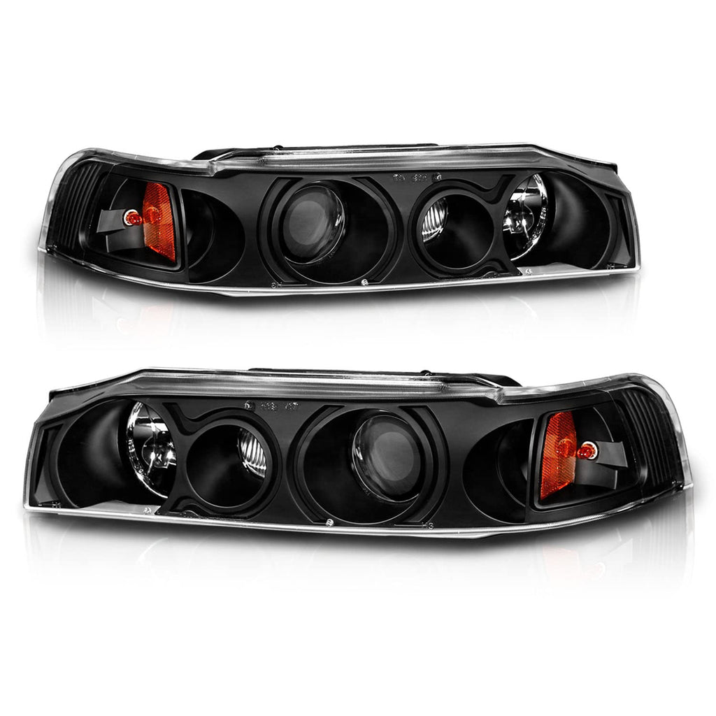 Black Replacement Projector Headlights Set G758
