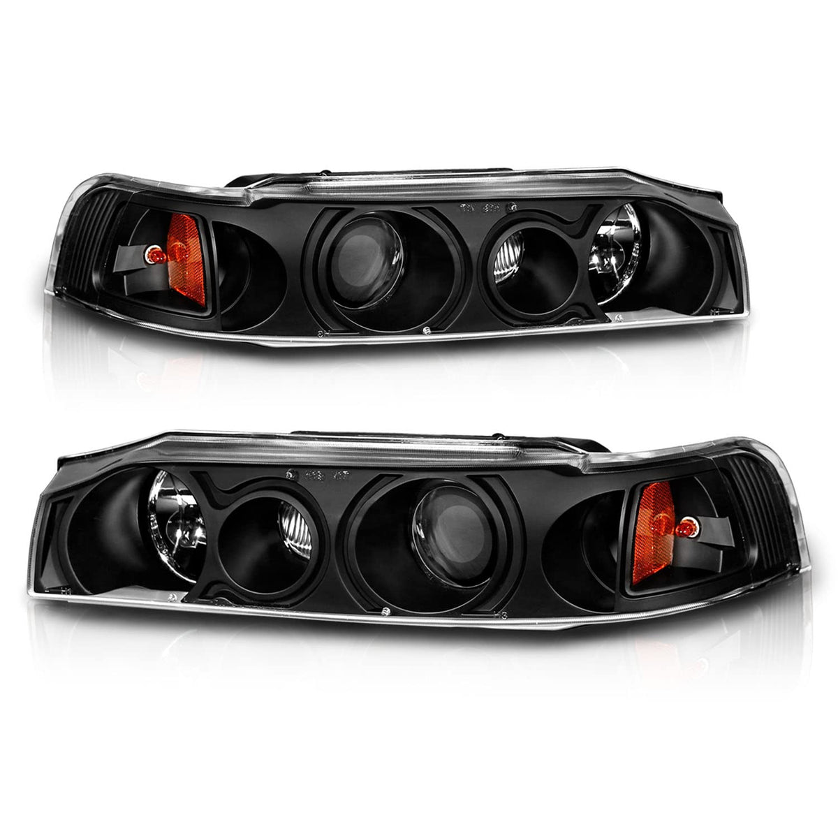 Black Replacement Projector Headlights Set G758