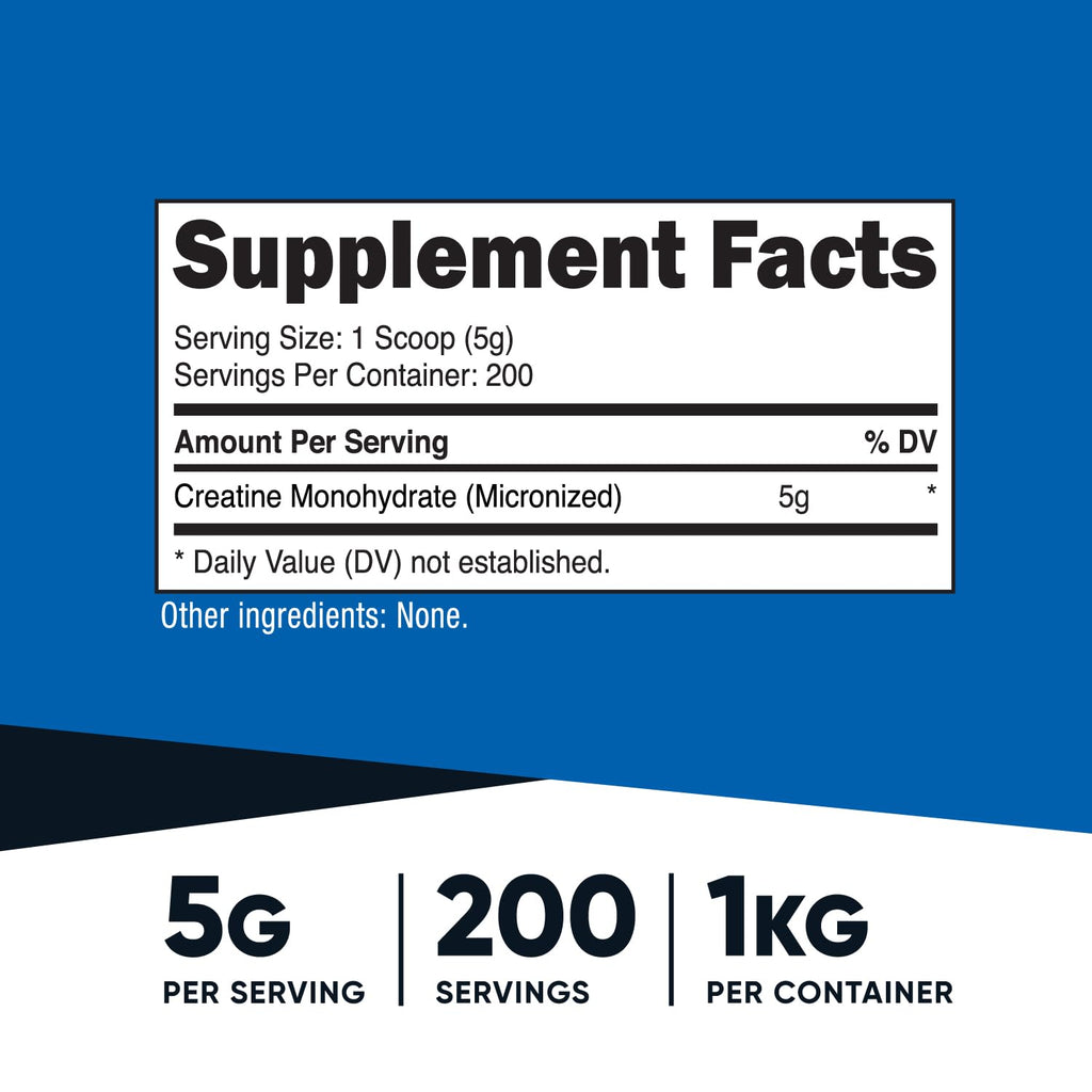 Creatine Monohydrate Micronized Powder 1 KG M924
