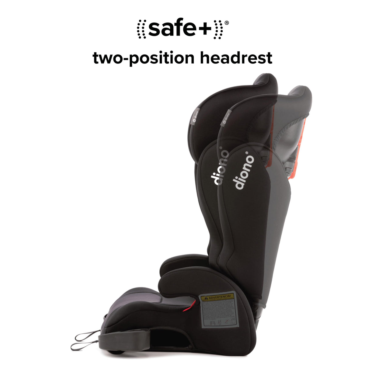 2-in-1 Belt Positioning Booster Seat, Black L7086