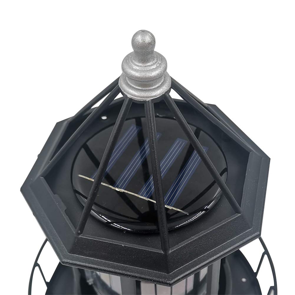 Solar Powered Lighthouse LED Rotating Waterproof Lawn Light I139