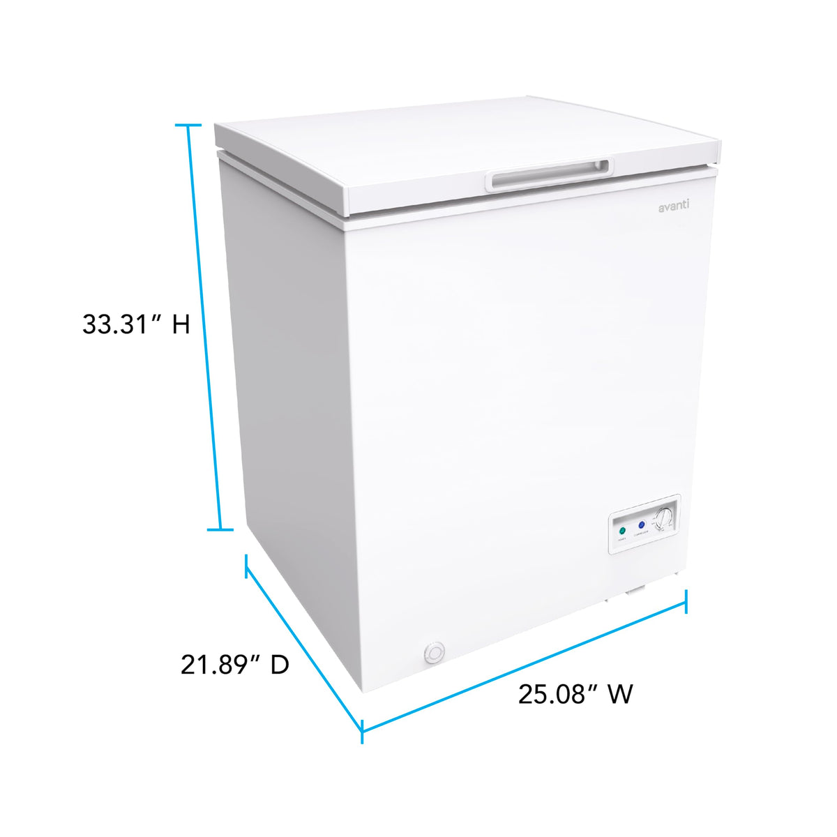White 5.0 Cu. Ft. Chest Freezer with Storage Basket N364
