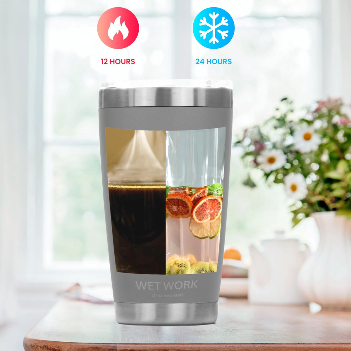 20 oz Stainless Steel Insulated Tumbler with Leak Proof Lid J58907