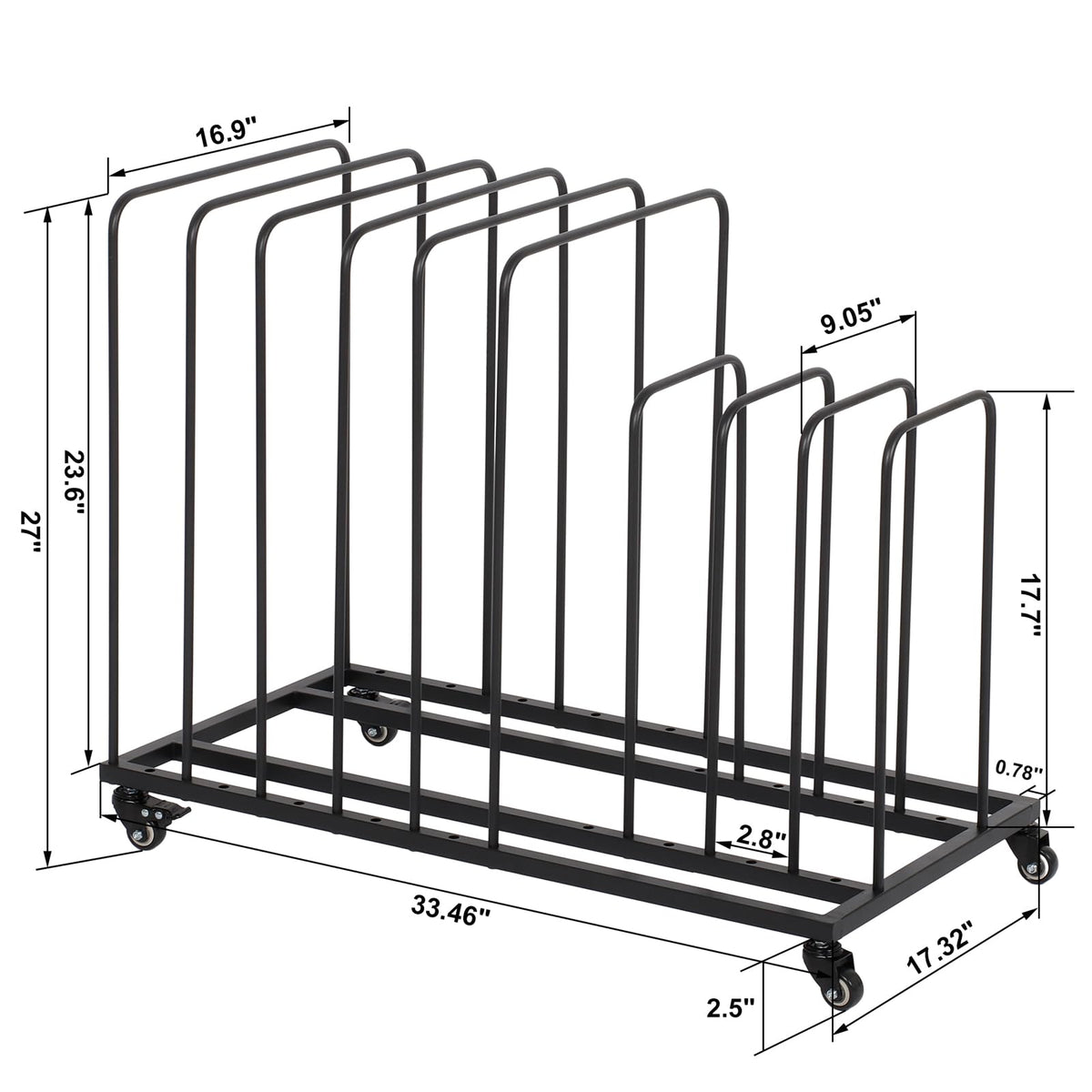 Art Canvas Storage Rack with Wheels I258519