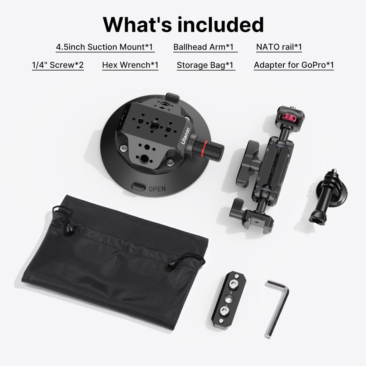 Suction Mount 4.5'' Magic Arm Bracket for DSLR Cameras Y246268