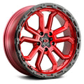 20x9 5x5 Red Wheel Rim Z745