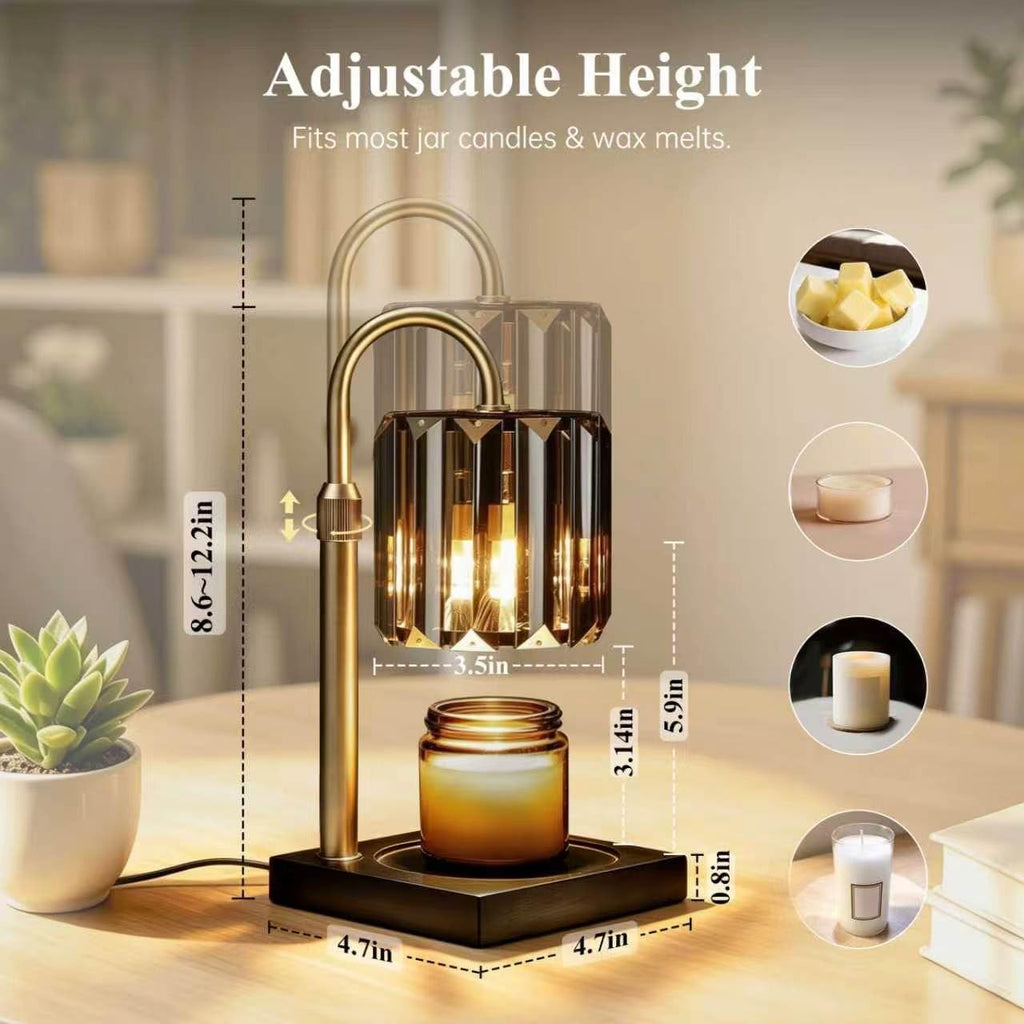Black Dimmable Candle Warmer Lamp with Timer F5914