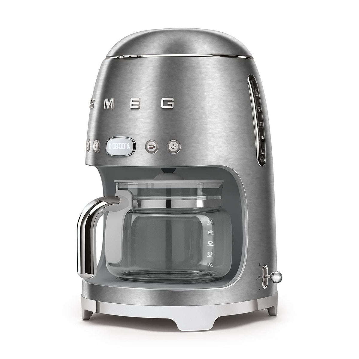Drip Coffee Machine with Reusable Filter, Digital Display, 1.4 Litre Tank, Stainless Steel E166596
